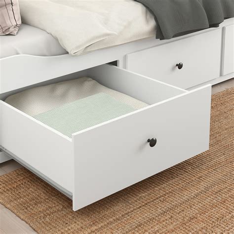 cama hemnes|HEMNES Estructura diván con 3 cajones, blanco,。